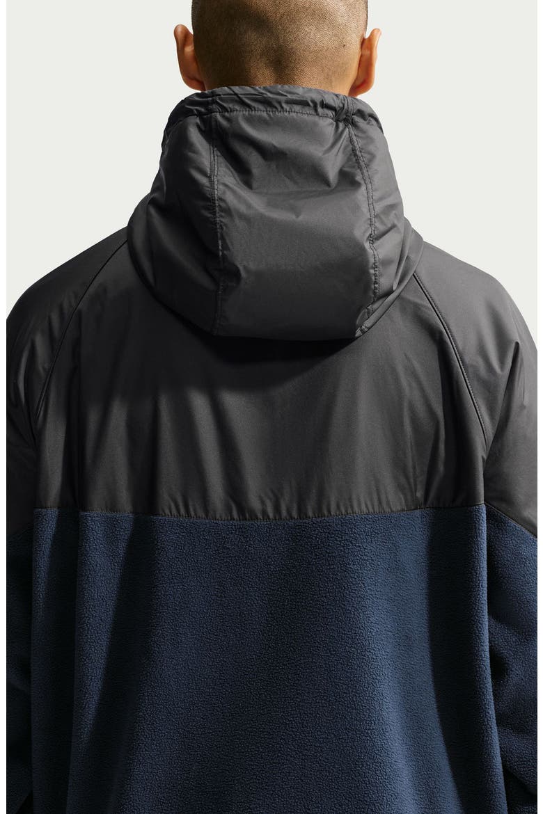 Windrunner Therma-FIT Winterized Full Zip Jacket, Alternate, color, BLACK/ OBSIDIAN/ WHITE