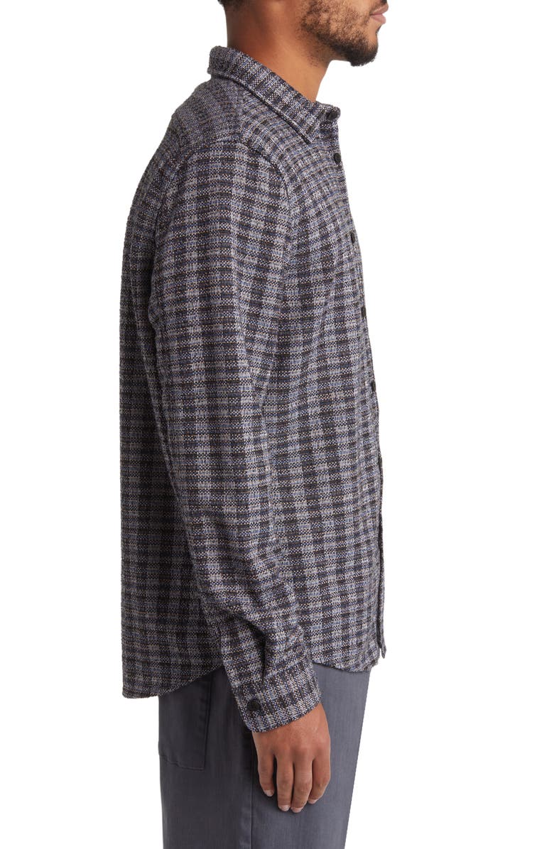 Wax London Trin Jacquard Check Button-Up Shirt, Alternate, color, 