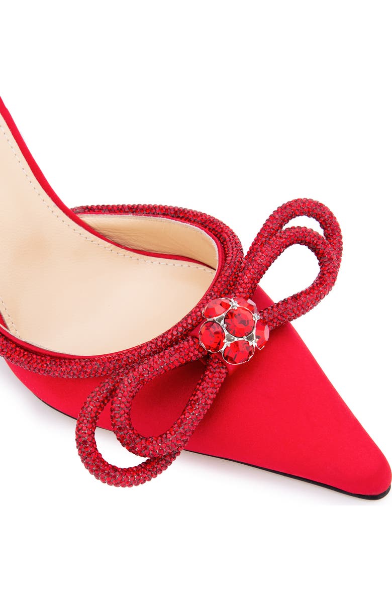 Mach & Mach Crystal Double Bow Pointed Toe Pump, Alternate, color,