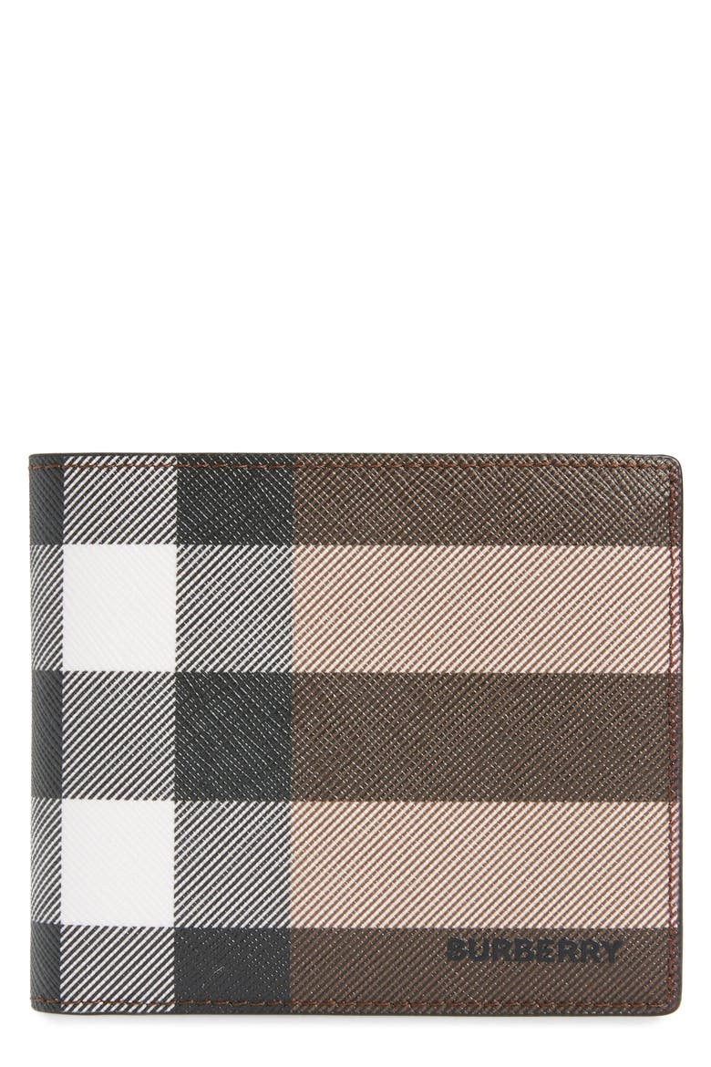 Check E-Canvas International Bifold Wallet, Main, color, DARK BIRCH BROWN