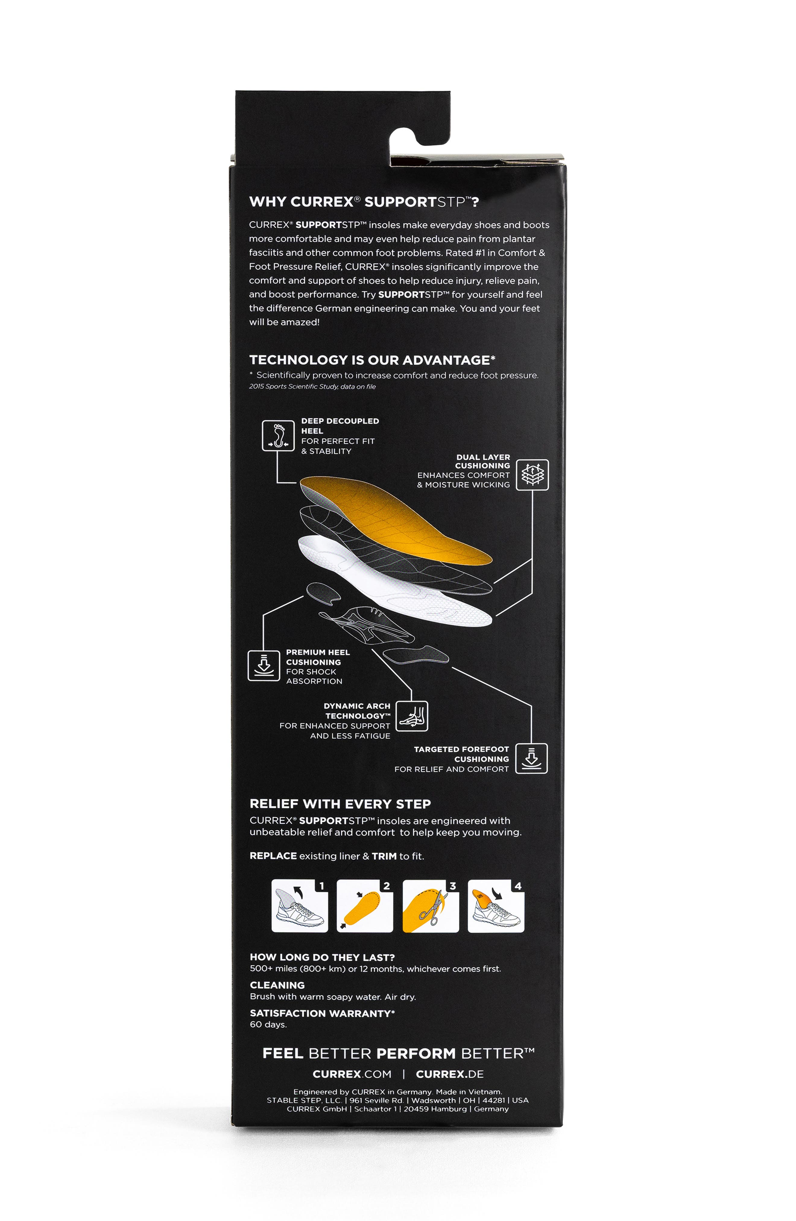 SupportSTP Medium Profile Dynamic Insole, Alternate, color, ORANGE