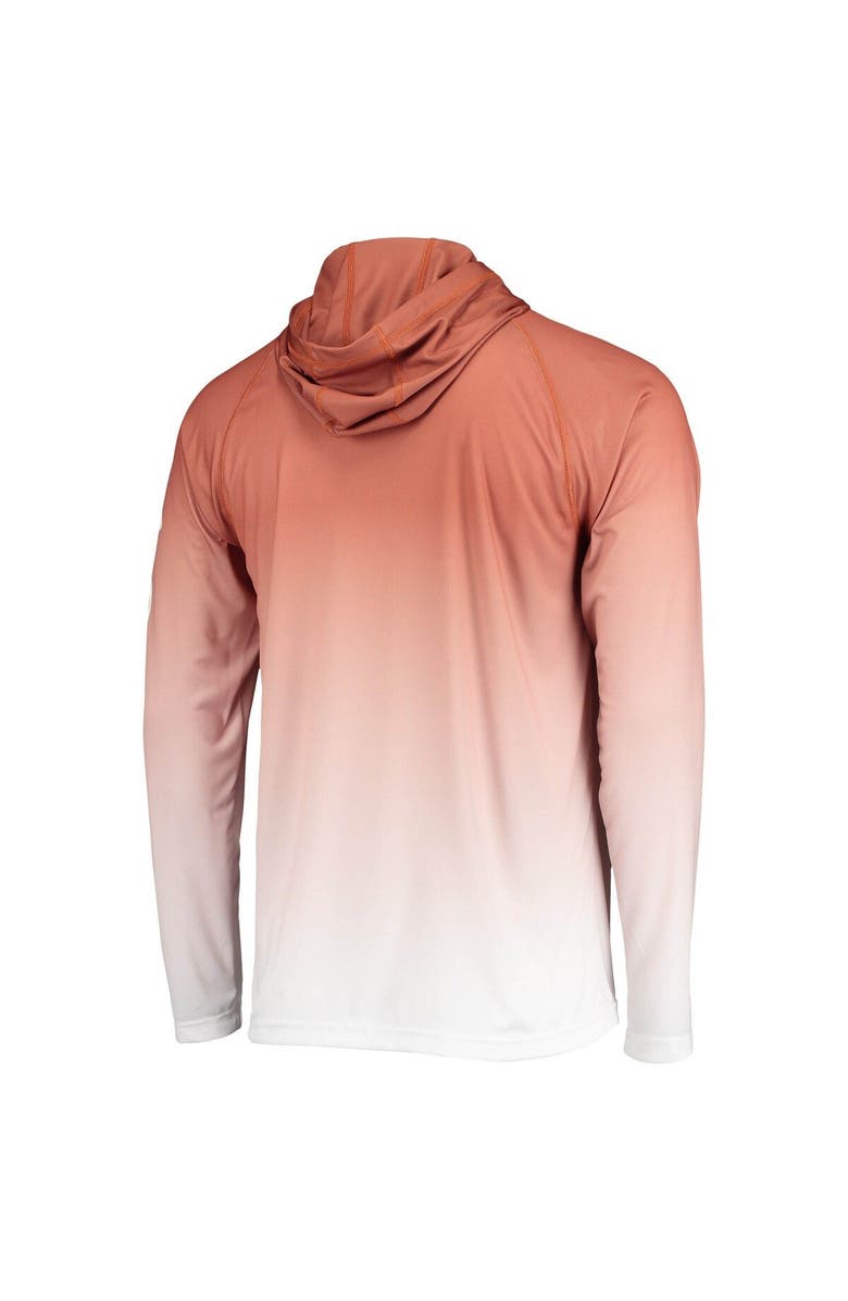 Columbia Men's Columbia PFG Texas Orange Texas Longhorns Terminal Tackle Omni-Shade UPF 50 Long Sleeve Hooded Top, Alternate, color,