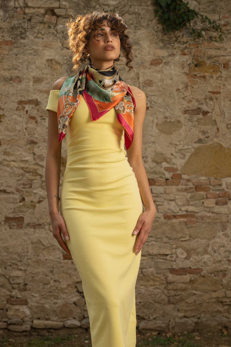 Ibisco - Silk Foulard for Women, Alternate, color, Multicolored
