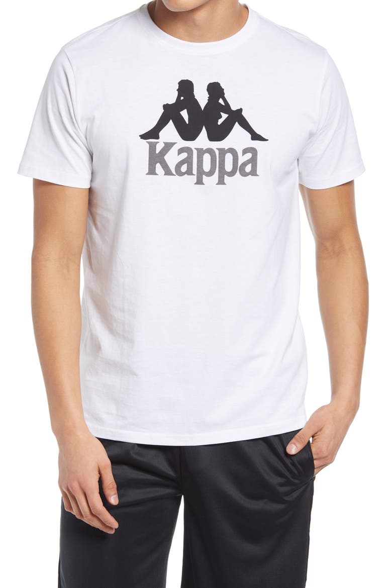 Kappa Authentic Estessi Graphic Tee, Main, color, WHITE / BLACK / GREY
