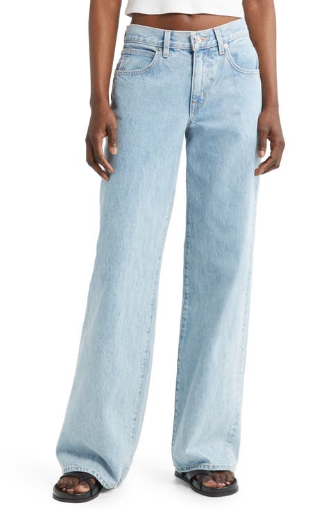 ★GLOWNY★ 901 LOWRISE WIDE LEG JEANS DEEP BLUE GY24CLADN001 GLOWNY 901 Low-Rise Wide Leg Jeans - Deep Blue
