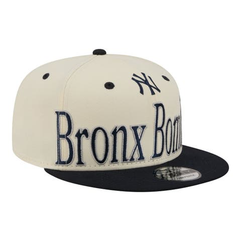Men's New Era Cream New York Yankees Oversized Slogan 9FIFTY Snapback Hat
