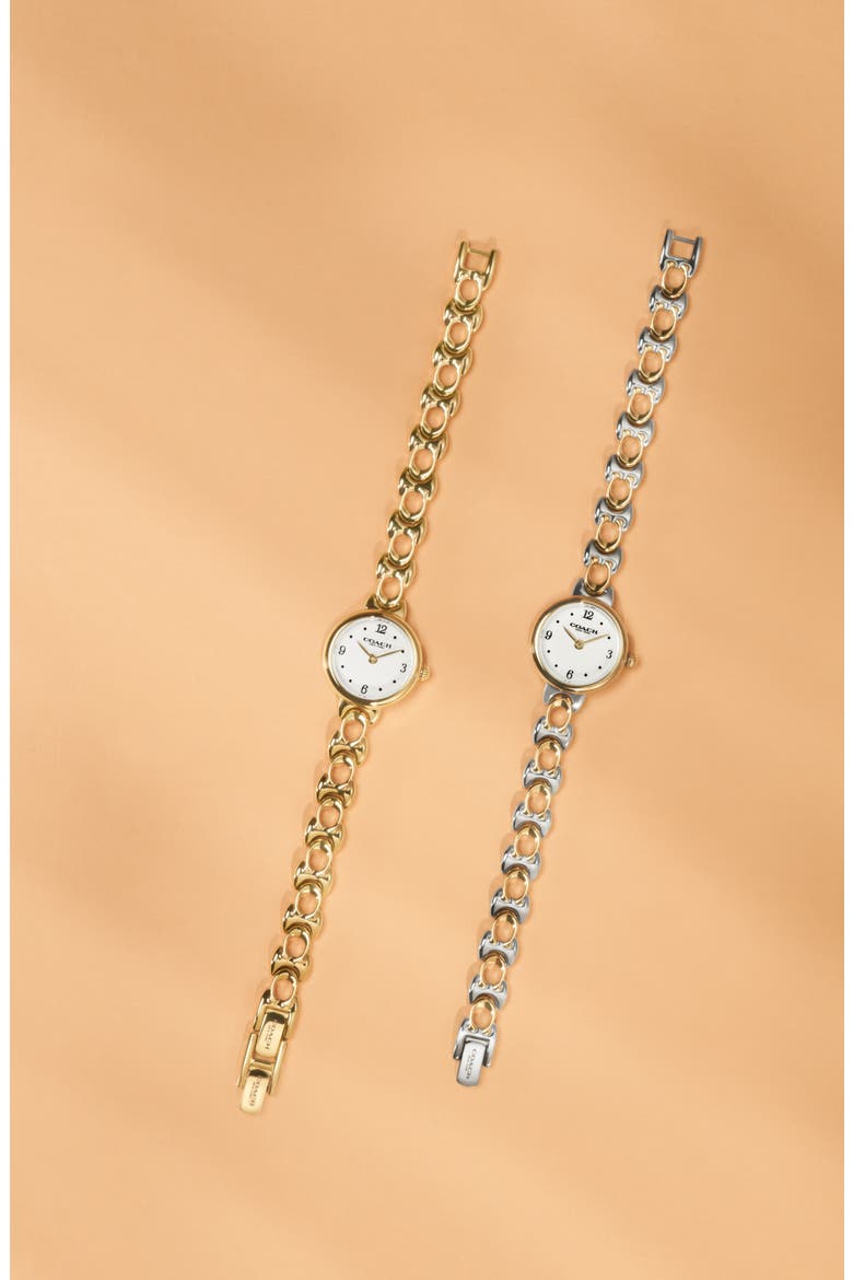Iris Charm Bracelet Watch, 22.5mm, Alternate, color, SILVER