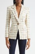 Veronica Beard Healy Check Tweed Dickey Jacket