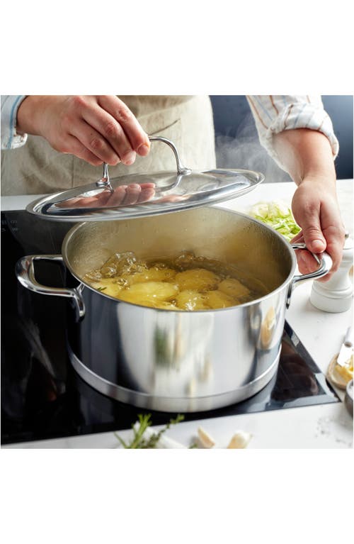 Demeyere Atlantis 8.9-quart Stainless Steel Dutch Oven In Silver