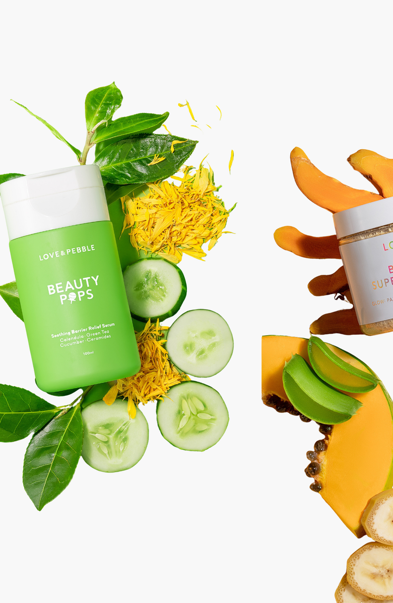 Love and pebble BEAUTY POPS Glow & Soothe Skincare Bundle, Alternate, color, Light Blue/White