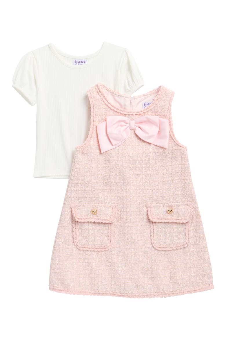 Kids' Boucl Jumper & Tee Set, Main, color, BABY BLUSH