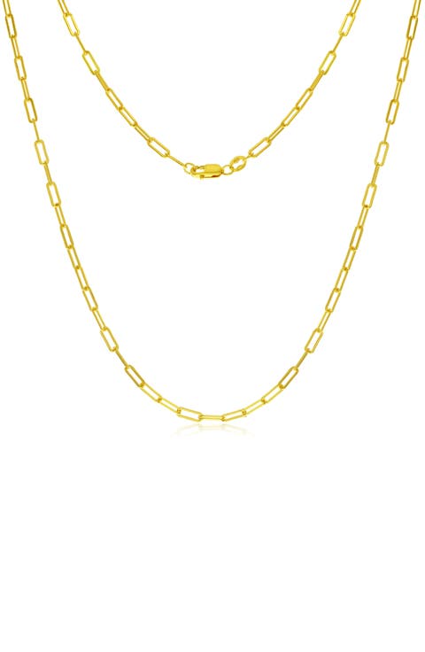 14k Gold Fill Paperclip Chain Necklace