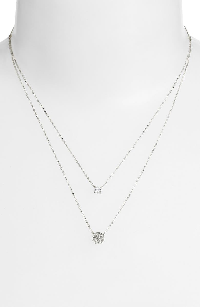 Nadri Double Pendant Necklace, Alternate, color, 