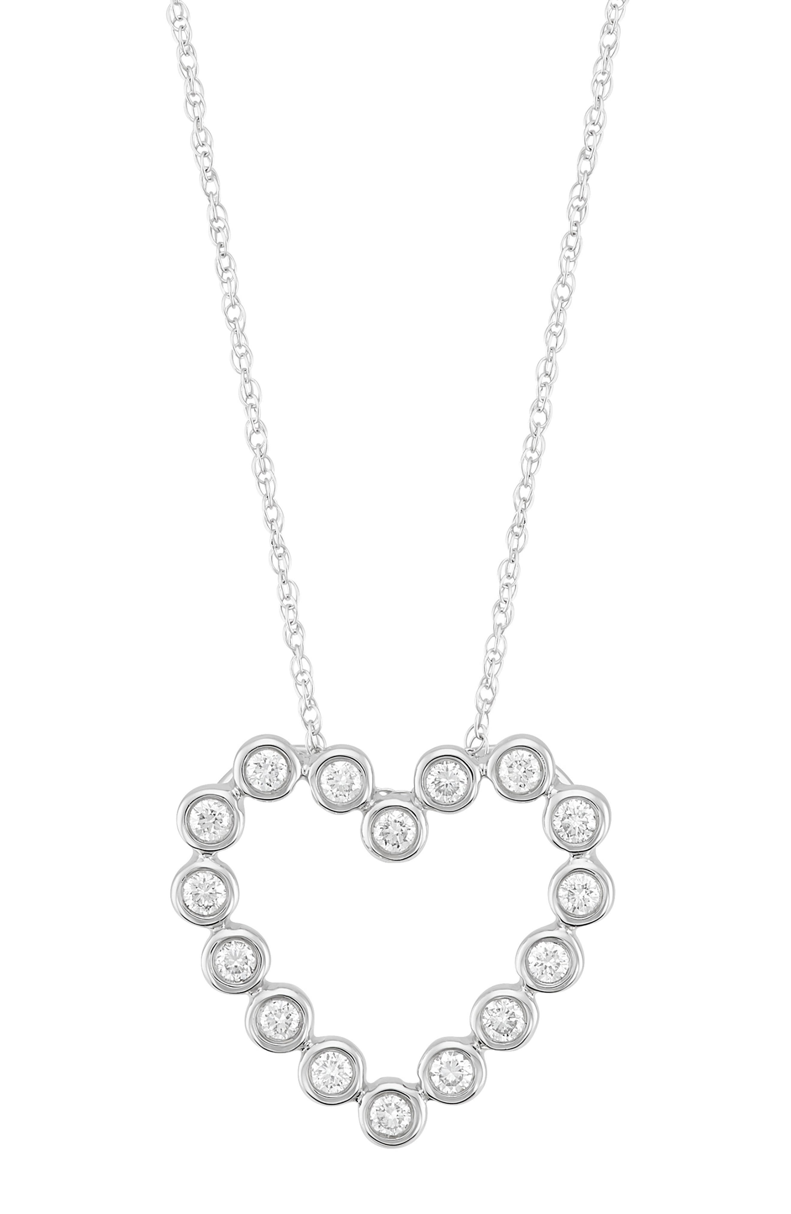 Frankie & Zoe Diamond Heart Pendant Necklace
