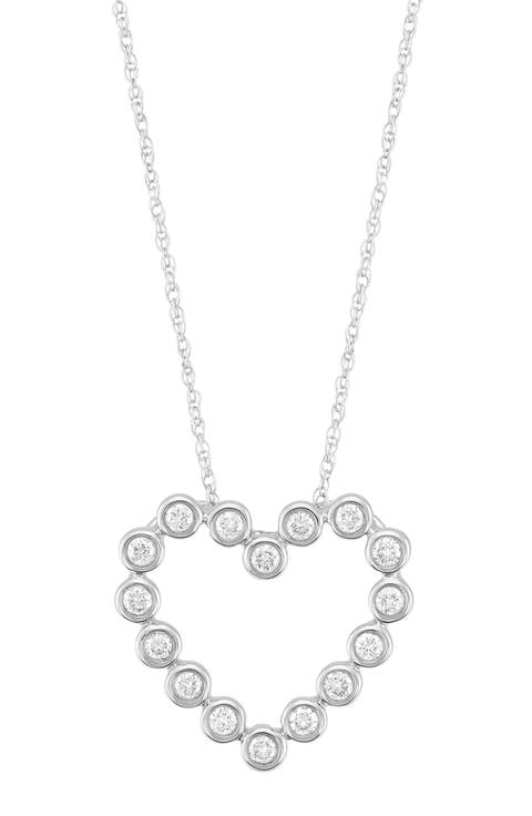 Diamond Heart Pendant Necklace
