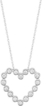 Frankie & Zoe Diamond Heart Pendant Necklace