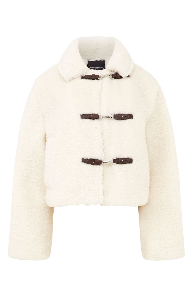 French Connection Alex Faux Shearling Jacket, Alternate, color, 10-Classic Cream