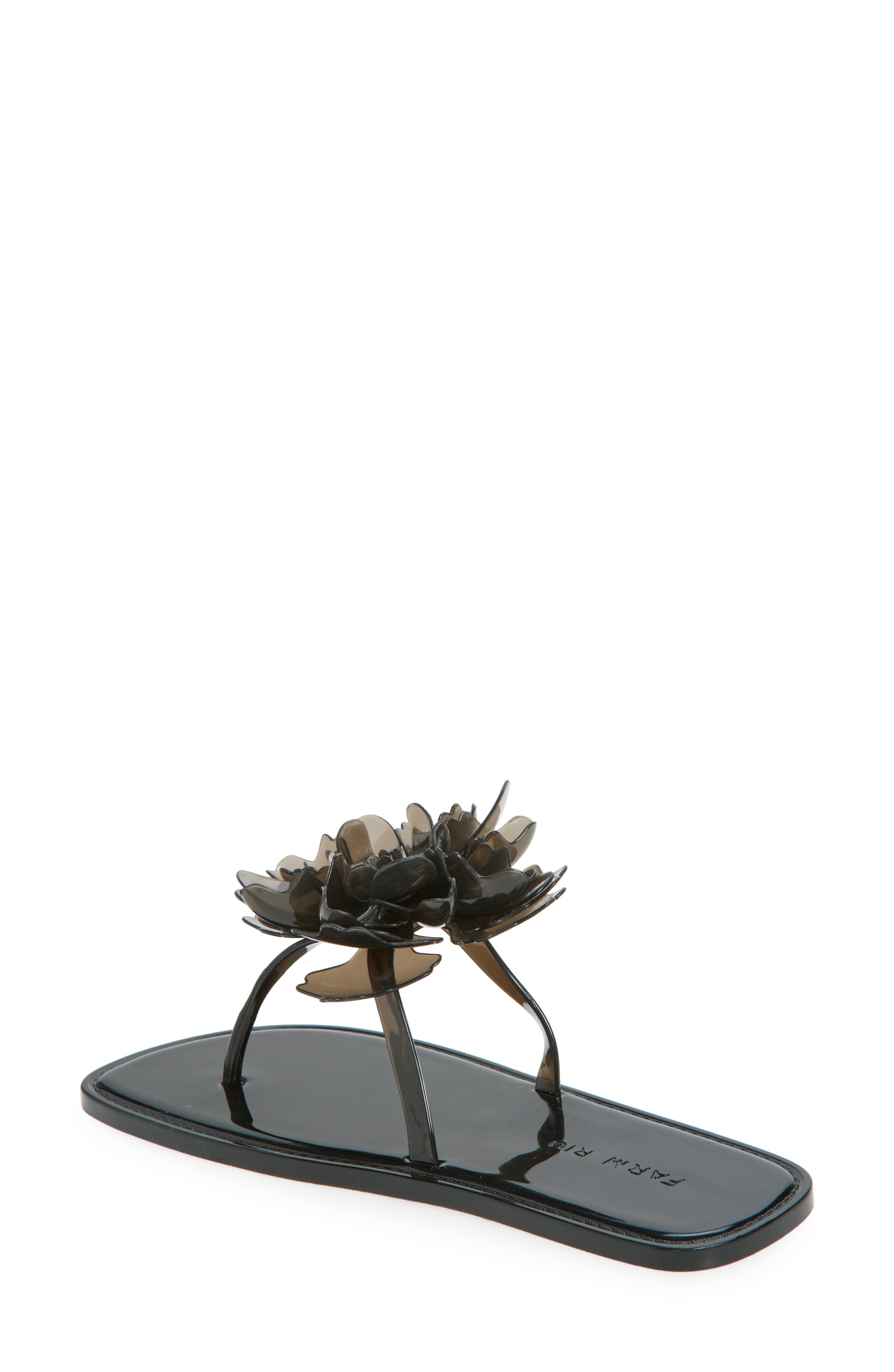 FARM Rio Flower Jelly Flip Flop, Alternate, color, Black