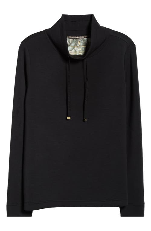 Tommy Bahama Palm Voyage Mock Neck Sweatshirt In Black