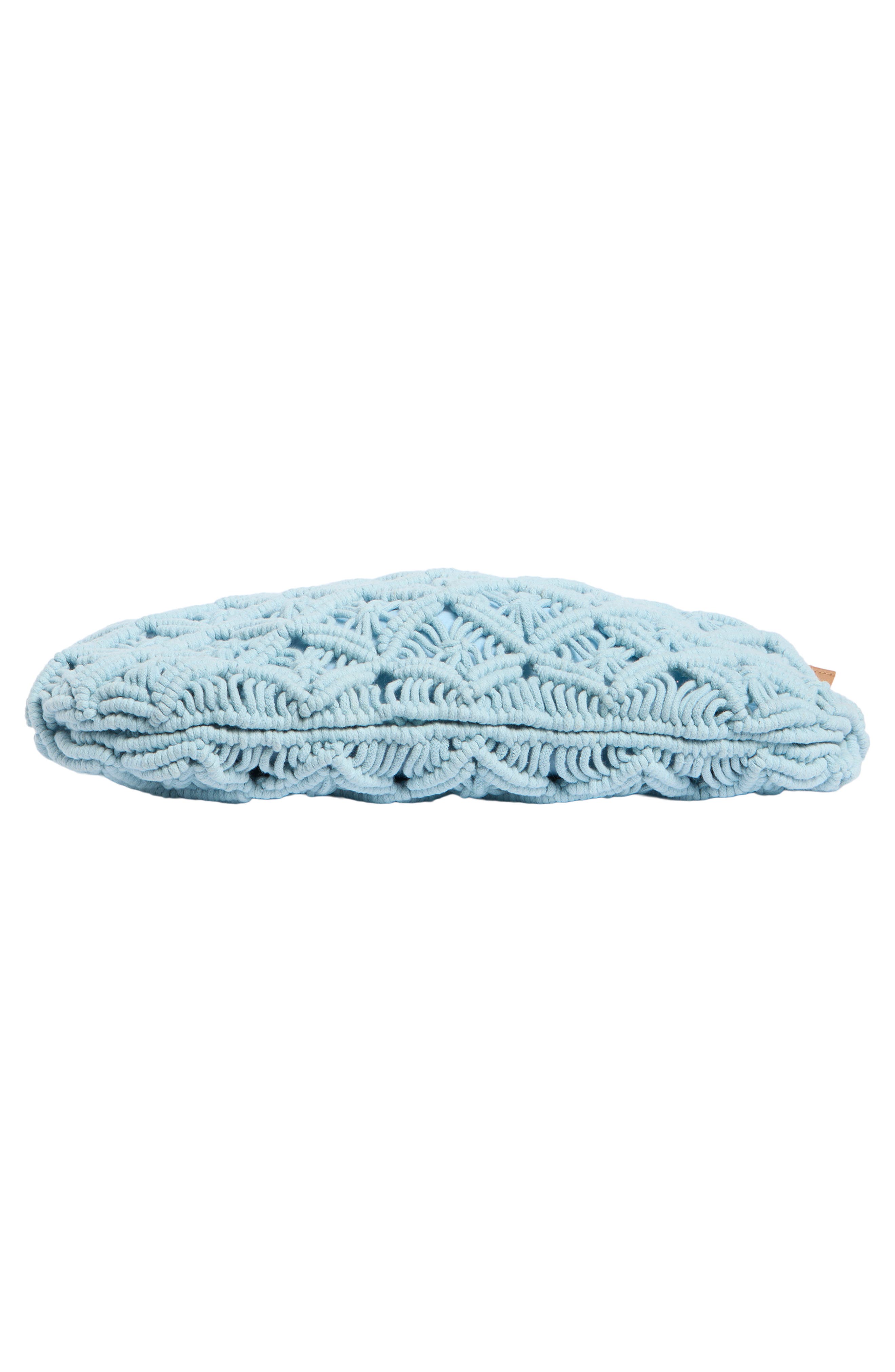 Large Macramé Tote Bag, Alternate, color, BLUE