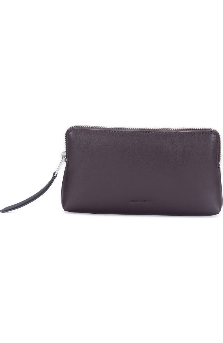 AllSaints Convertible Leather Belt Bag, Main, color, Oxblood Red