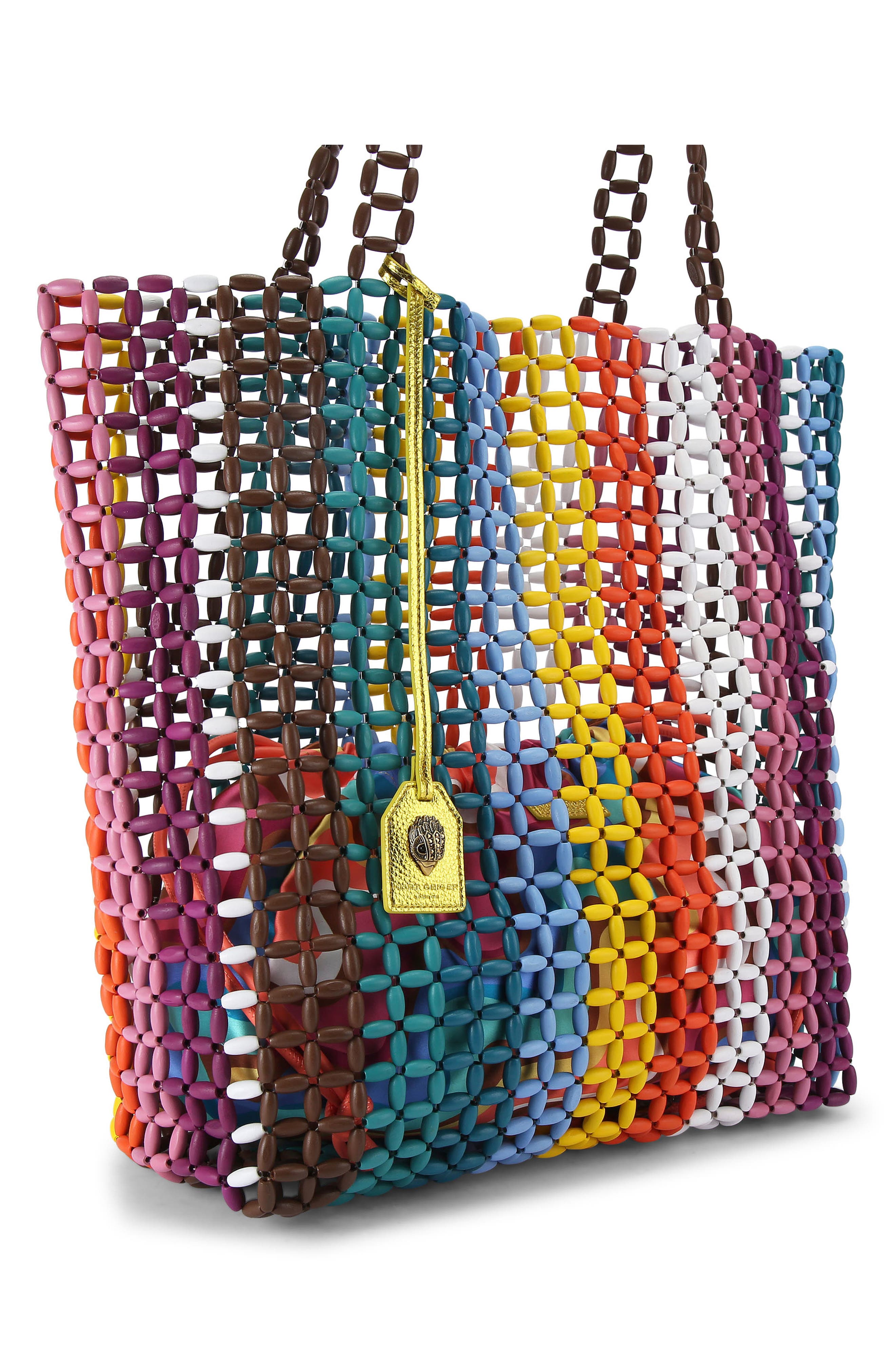 Kurt Geiger London Kensington Rainbow Beaded Shopper, Alternate, color, 