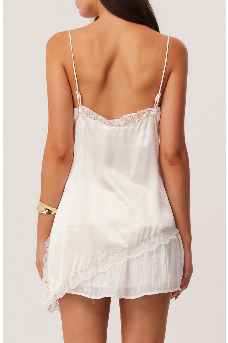 Toni Lace Trim Asymmetric Camisole, Alternate, color, CREME