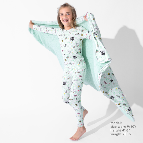 Bellabu Bear Kids' Minecraft Sleep Repeat Set Of 2 Piece Pajamas In Multi