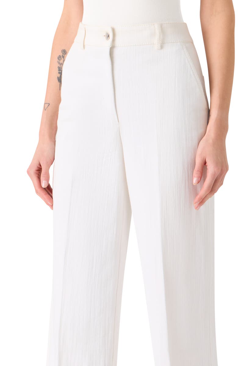 Akris punto Chiara High Waist Crop Wide Leg Jeans, Alternate, color, Cream