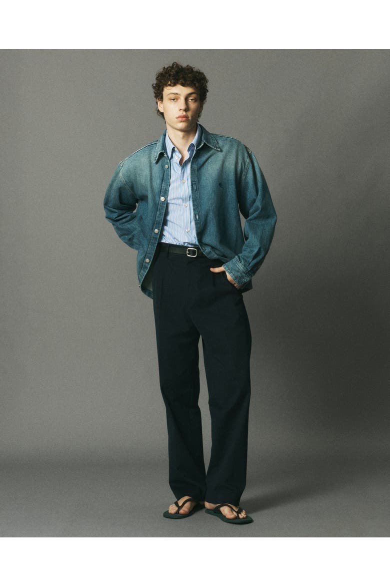 Relaxed Denim Shirt, Alternate, color, Bebop Marine