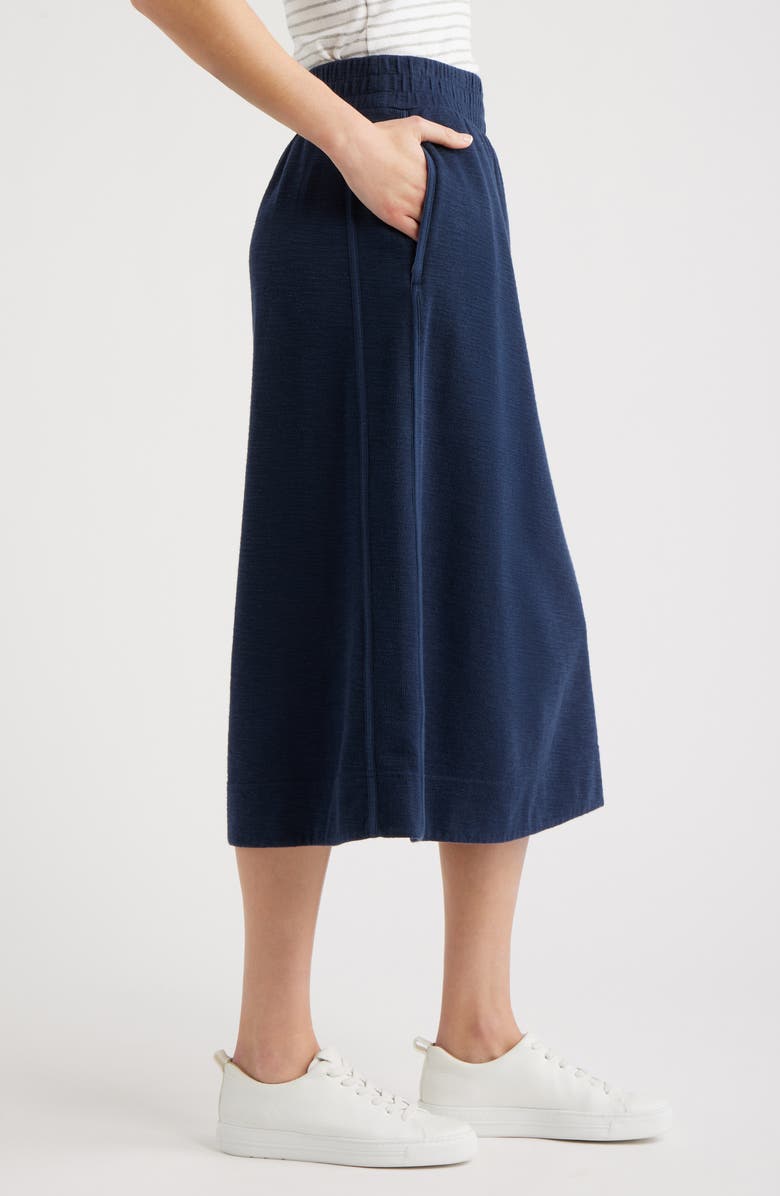 Caslon<sup>®</sup> Jetset Cotton Blend Knit Midi Skirt, Alternate, color, Navy Still