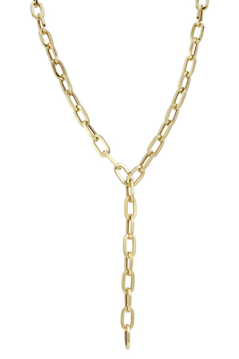 Oval Chain Y-Necklace, Main, color, GOLD