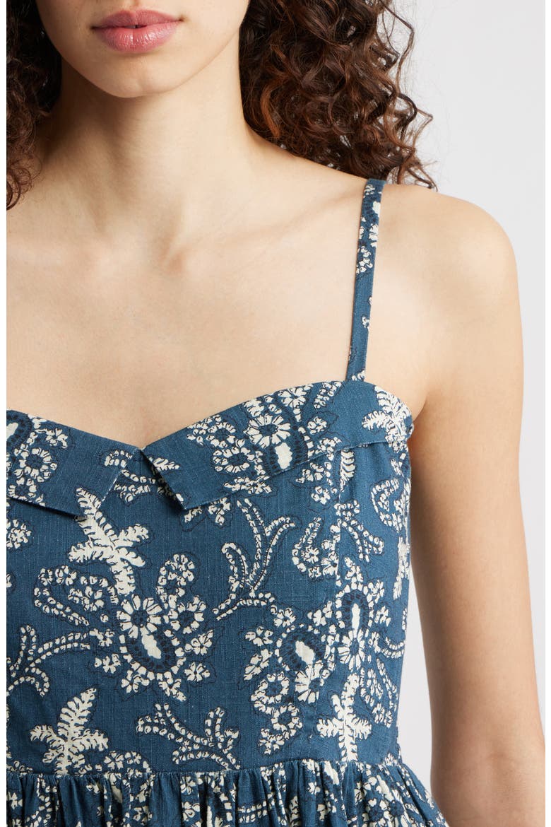 The Verse Cotton Midi Dress, Alternate, color, INDIGO BANDANA