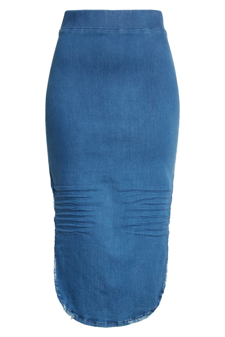 Donegal Unforgettable Skirt, Alternate, color, 1977 MEDIUM DENIM WASH