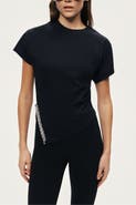 Nocturne Embellished Asymmetric T-Shirt