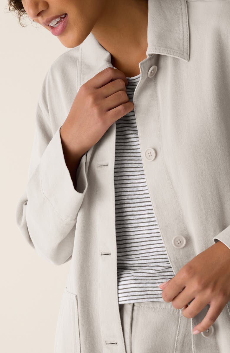 Eileen Fisher Organic Cotton Chore Jacket, Alternate, color, Papyrus