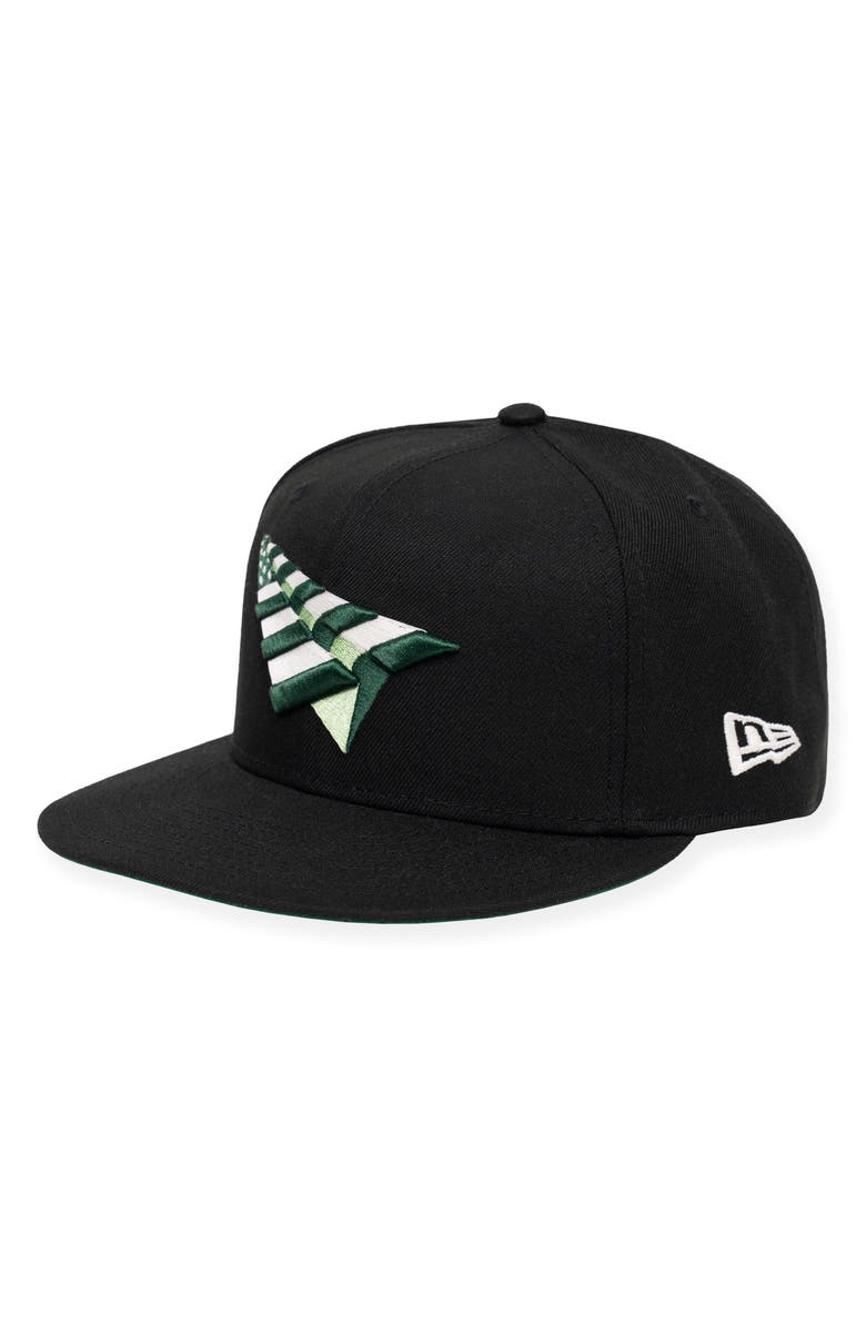 PAPER PLANES The Original Glow in the Dark 9FIFTY Twill Snapback Cap, Alternate, color, Black