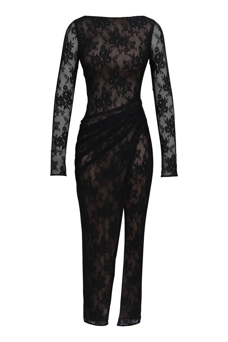 Sapphira Lace Gown, Alternate, color, BLACK