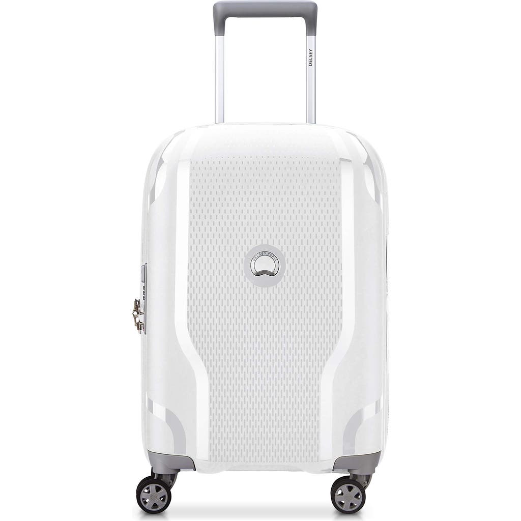 Delsey Paris Clavel Hardside Carry-on Expandable Luggage With Spinner Wheels In White