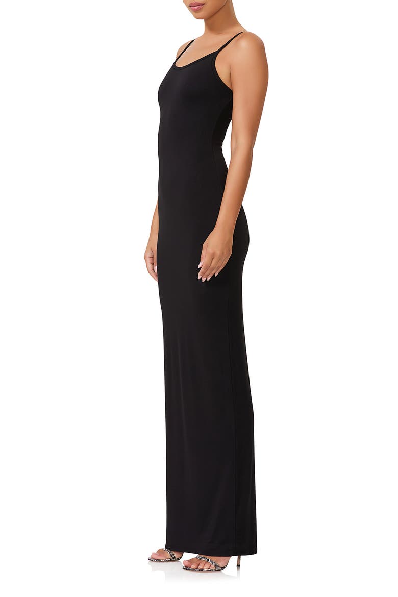 Ashlyn Knit Maxi Dress, Alternate, color, NOIR