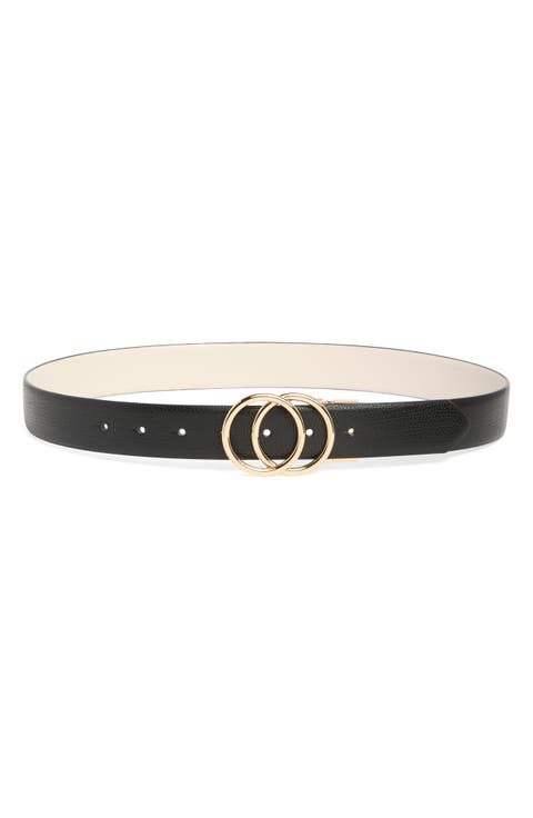 Double Circle Buckle Reversible Belt
