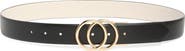 Vince Camuto Double Circle Buckle Reversible Belt