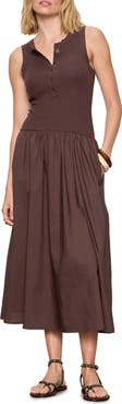 Sanctuary Breakaway Mixed Media Cotton Midi Dress