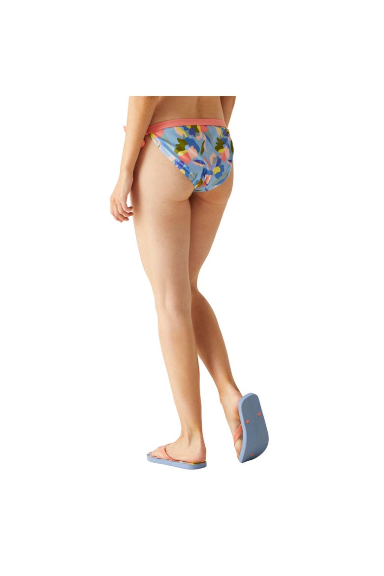 Flavia Abstract Floral String Bikini Bottoms, Alternate, color, Blue and Green and Pink