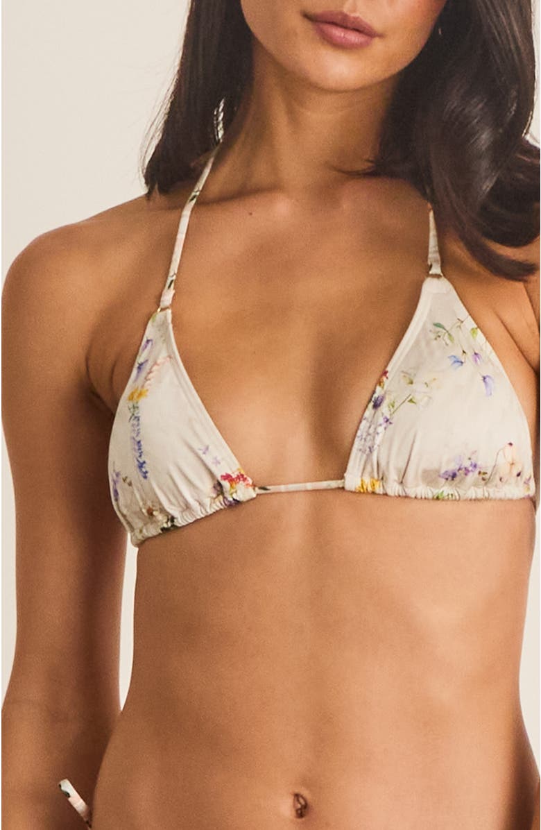 Aqua Blu Classic Aurora Triangle Bikini Top, Alternate, color, White