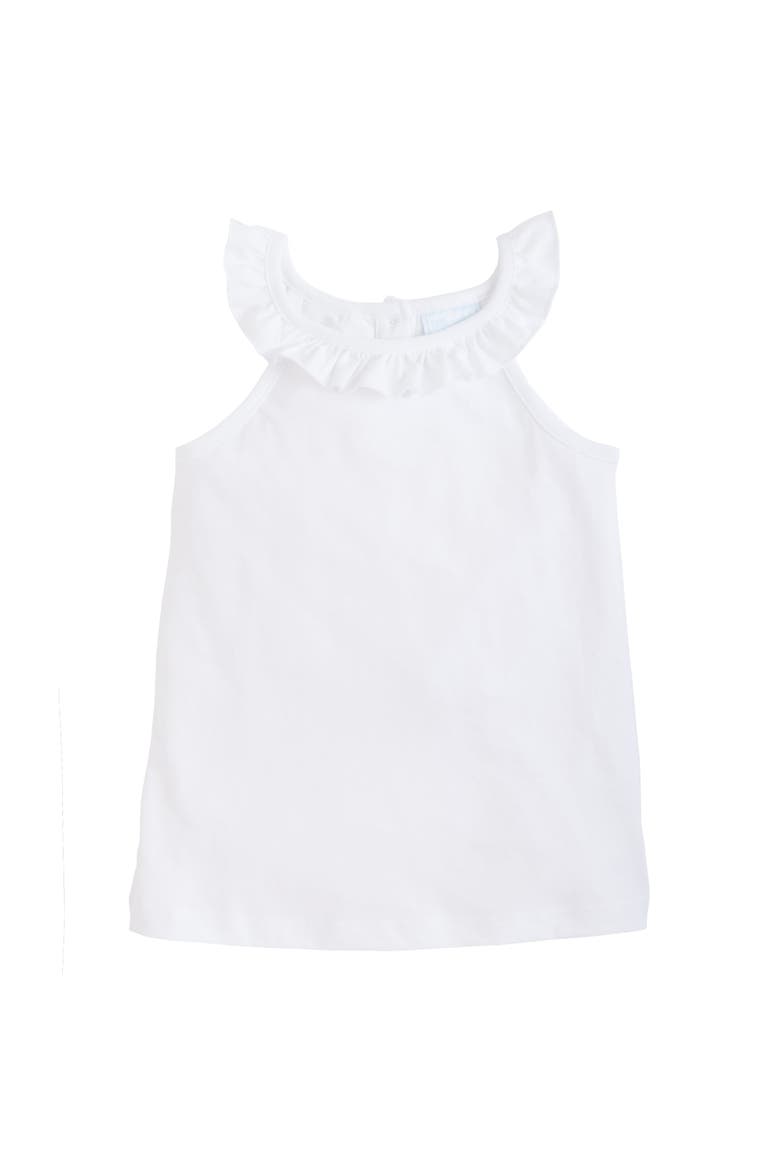Kids' Ruffled Tank, Main, color, White