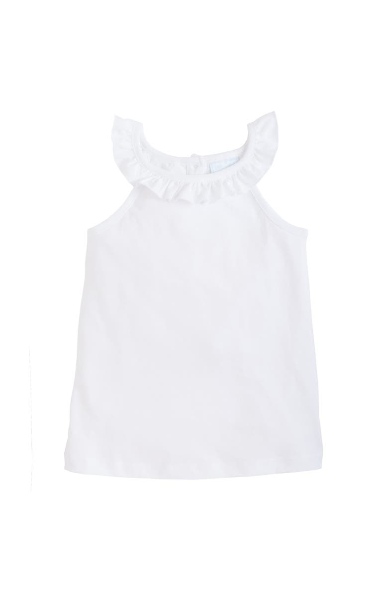 Little English Kids' Ruffled Tank, Main, color, White