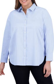 Foxcroft Meghan Non-Iron Cotton Button-Up Shirt