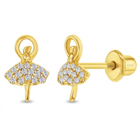 Twirling Ballerina Plated Earrings