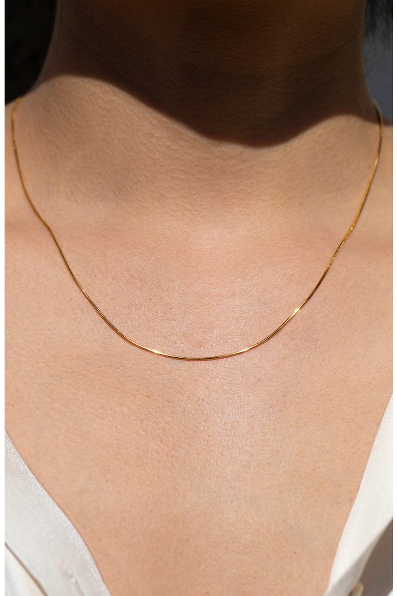 Monaco Snake Chain Necklace, Alternate, color, GOLD